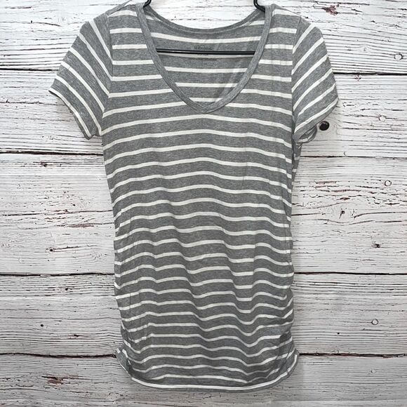 Motherhood Maternity Striped Short Sleeve Tee - Picture 1 of 3